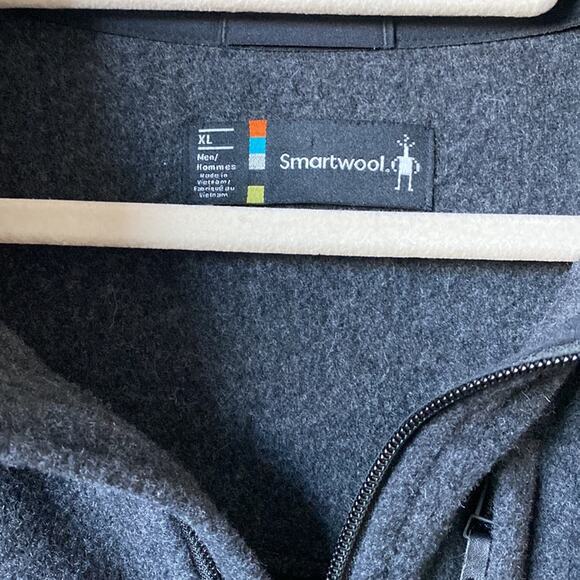 Smartwool Dark Grey Wool Blend Full Zip Jacket Size: XL - Picture 7 of 11